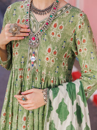 Light Green Lawn 3Pc Unstitched - ALP-3PS-1754