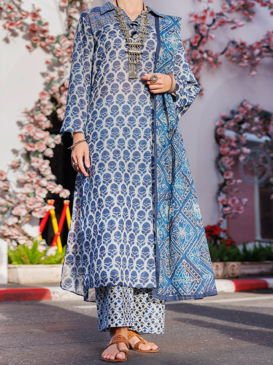 Blue Lawn 3 Piece Stitched - ALP-3PS-1757