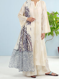 Off White Dobby 3Pc Unstitched - ALP-3PS-1917