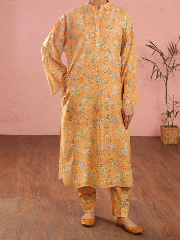 Yellow Lawn 2 Piece Unstitched - ALP-2PS-1962 - Almirah Online