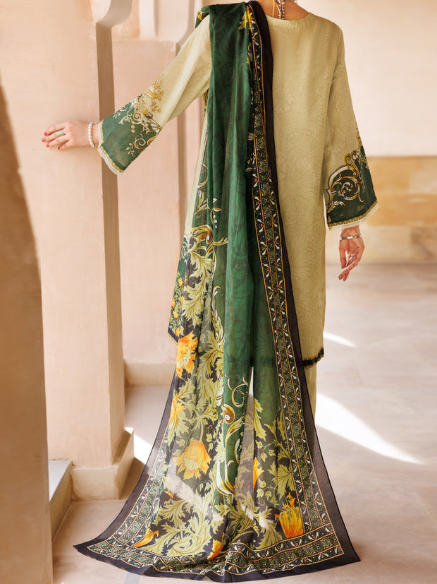 Green Lawn 3 Piece Stitched - ALP-3PS-1975 - Almirah Online