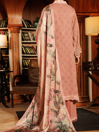 Tea Pink Cotton Dobby 3Pc Stitched - ALP-3PS-2057