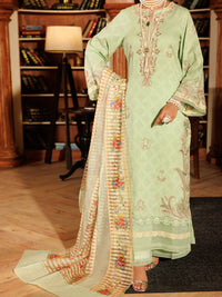 Pistachio Green Cotton Dobby 3Pc Stitched - ALP-3PS-2059