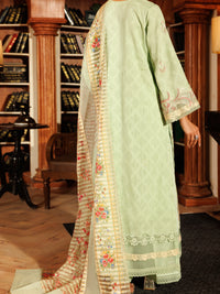 Pistachio Green Cotton Dobby 3Pc Stitched - ALP-3PS-2059