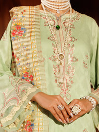 Pistachio Green Cotton Dobby 3Pc Stitched - ALP-3PS-2059