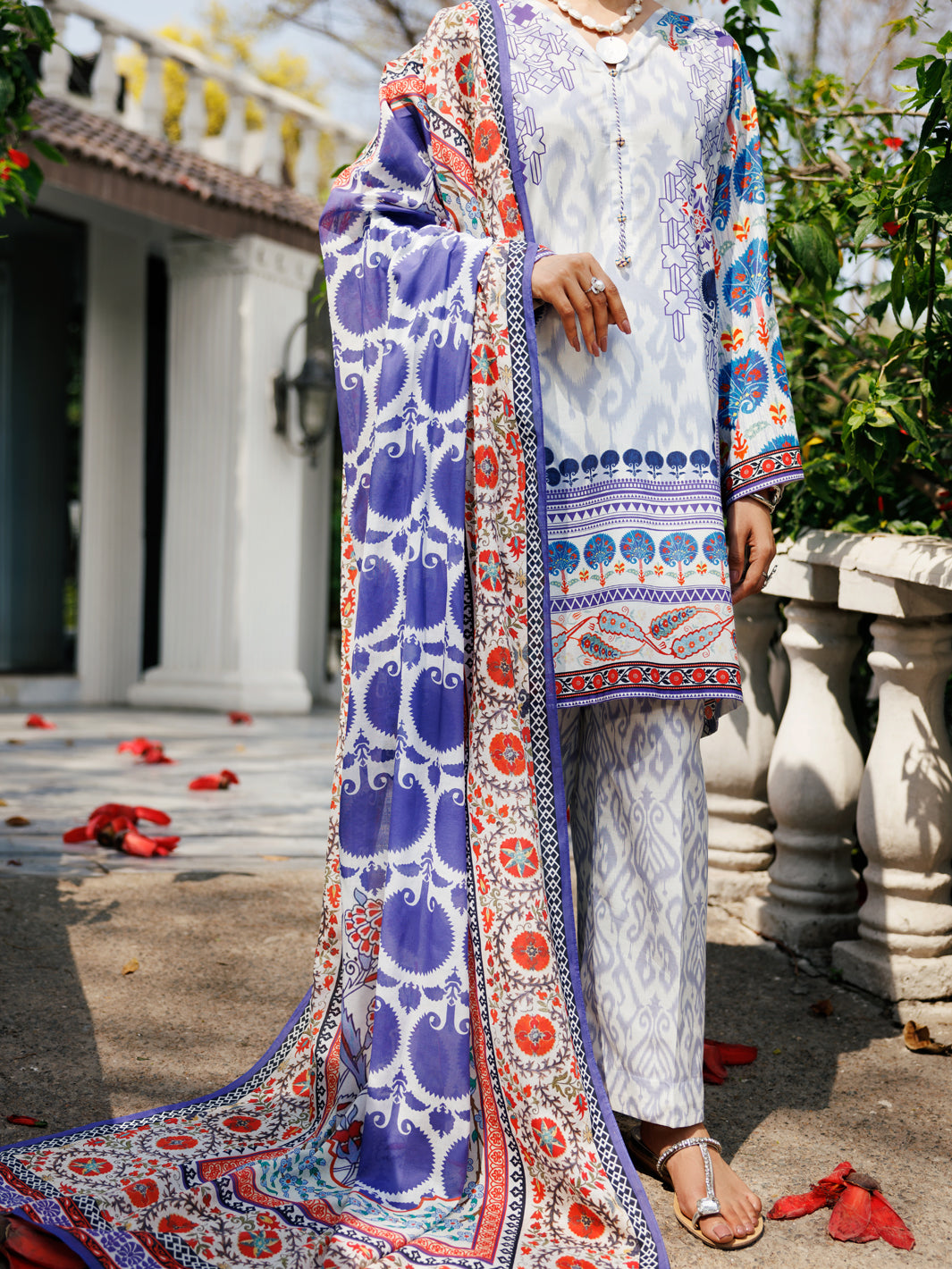 Light Blue Lawn 3 Piece Stitched - ALP-3PS-2116