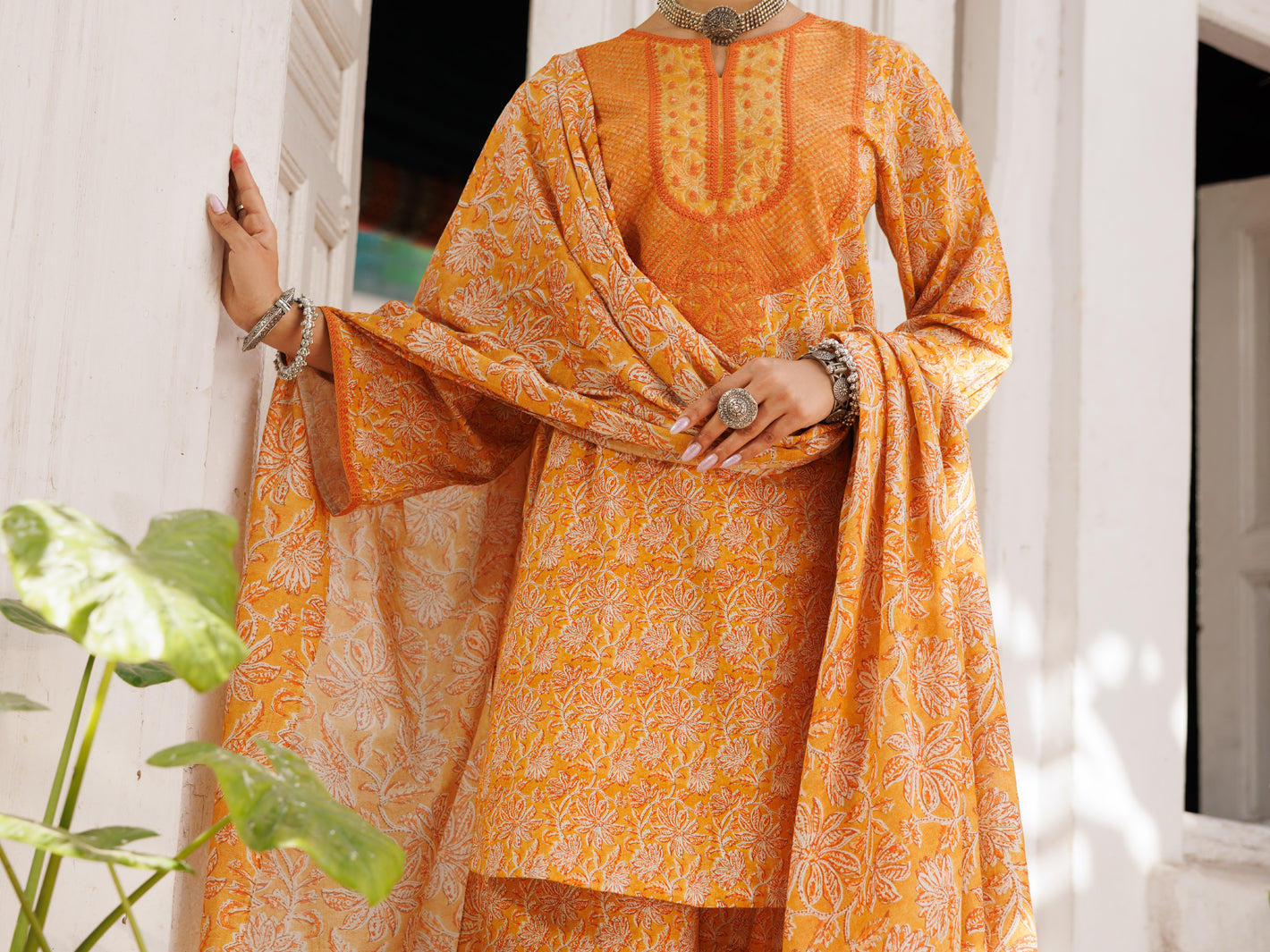 Mustard Lawn 3 Piece Stitched - ALP-3PS-2131