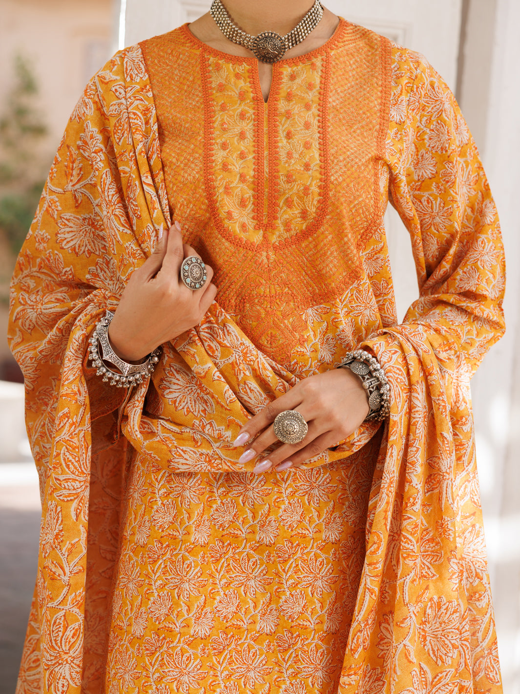 Mustard Lawn 3 Piece Stitched - ALP-3PS-2131