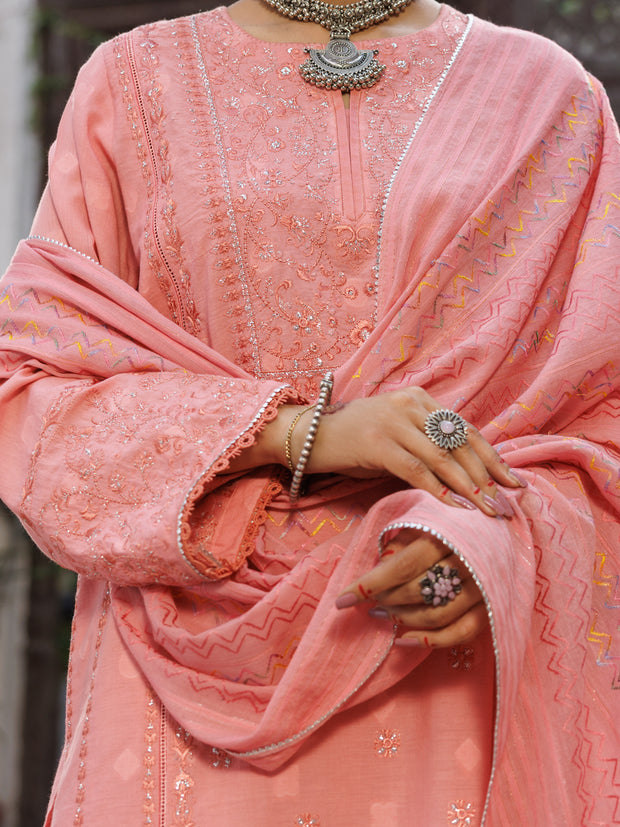 Peach 3 Piece Stitched - ALP-3PS-2166