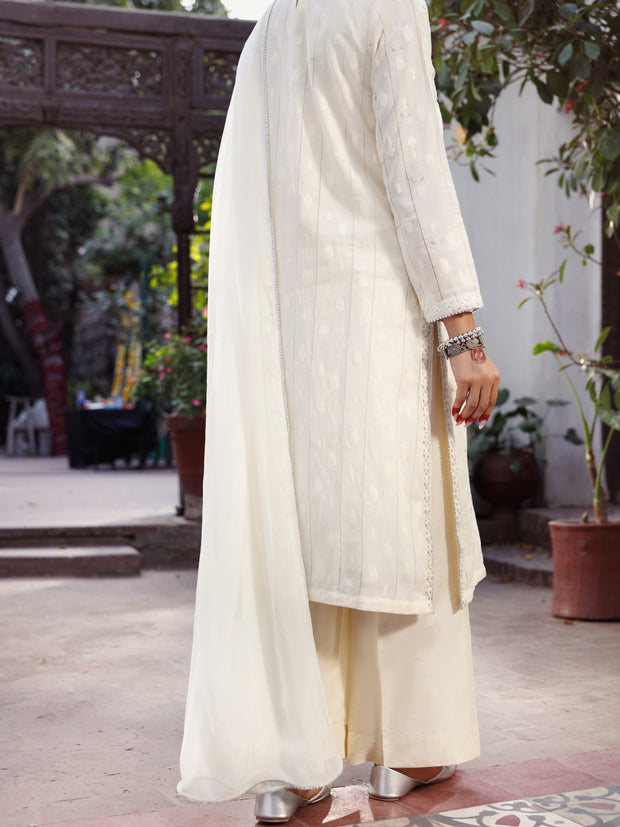 Off White 3 Piece Stitched - ALP-3PS-2167