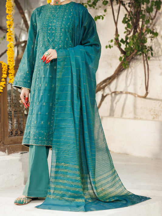 Green Dobby 3Pc Stitched - ALP-3PS-2169