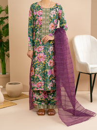 Mehndi Green Stitched 3Pc - ALP-3PS-2173