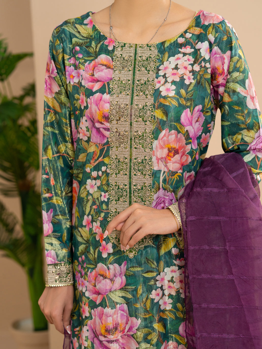 Mehndi Green Stitched 3Pc