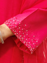 Fuchsia Raw Silk 3 Piece Stitched - ALP-3PS-2189