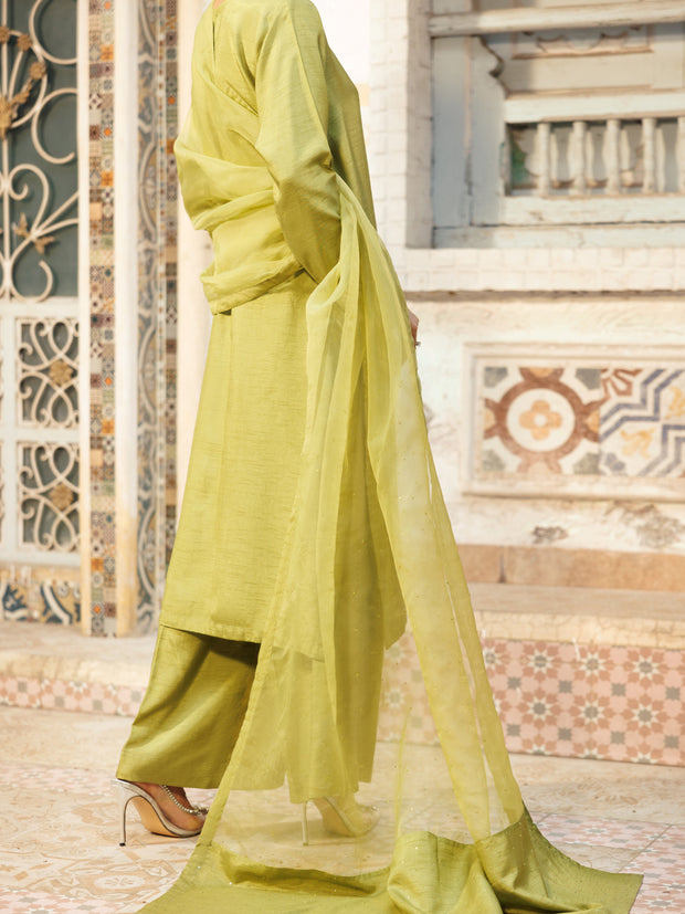 Lime Green 3 Piece Stitched - ALP-3PS-2190