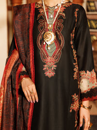 Black Cotton Dobby 3Pc Stitched - ALP-3PS-2192