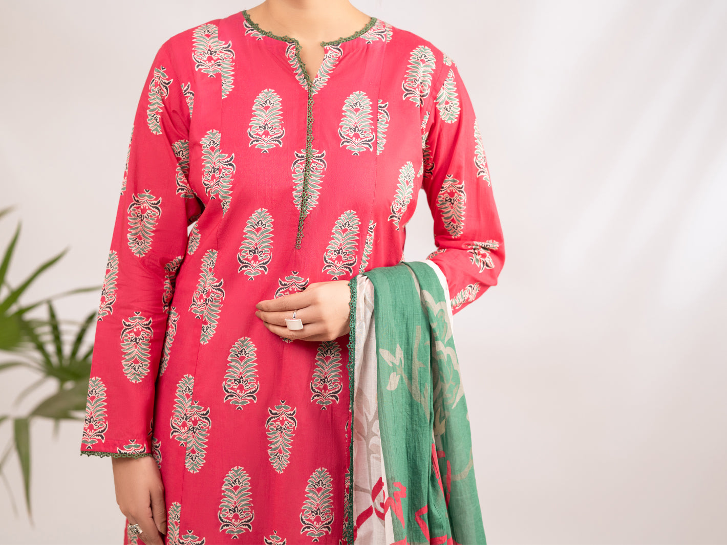 Pink Lawn 3Pc Stitched - ALP-3PS-2292