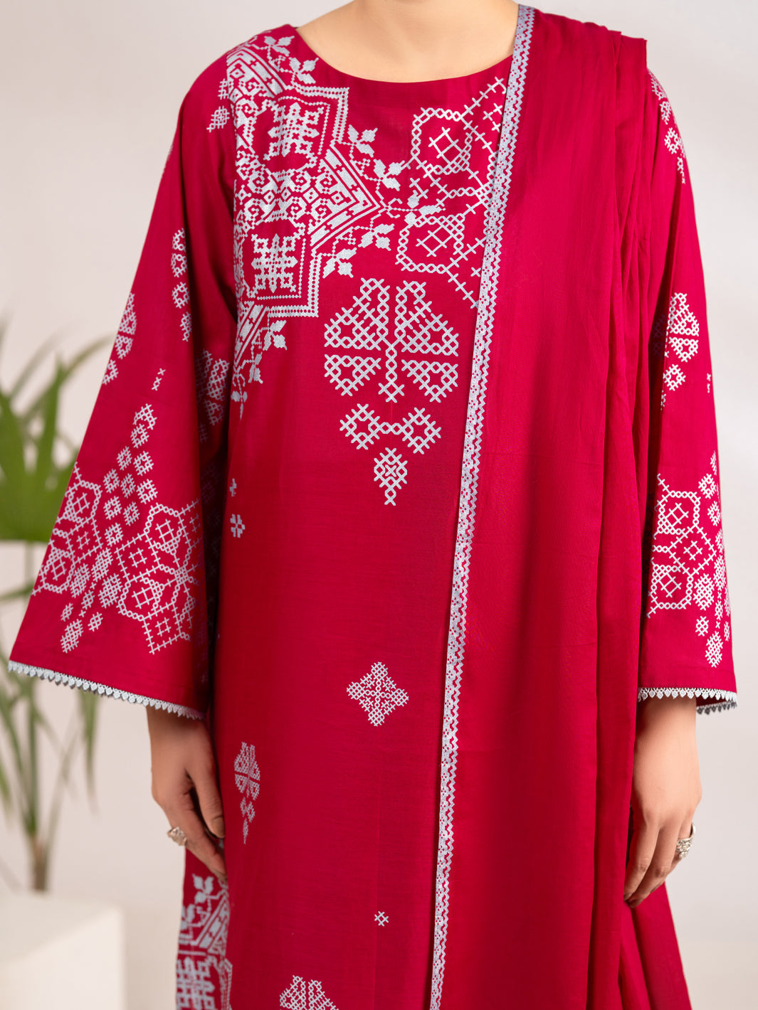 Fuchsia Poly-Lawn 3Pc Stitched - ALP-3PS-2295