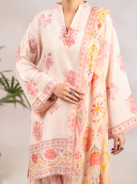 Peach Poly-Raw Silk 3Pc Stitched - ALP-3PS-2302