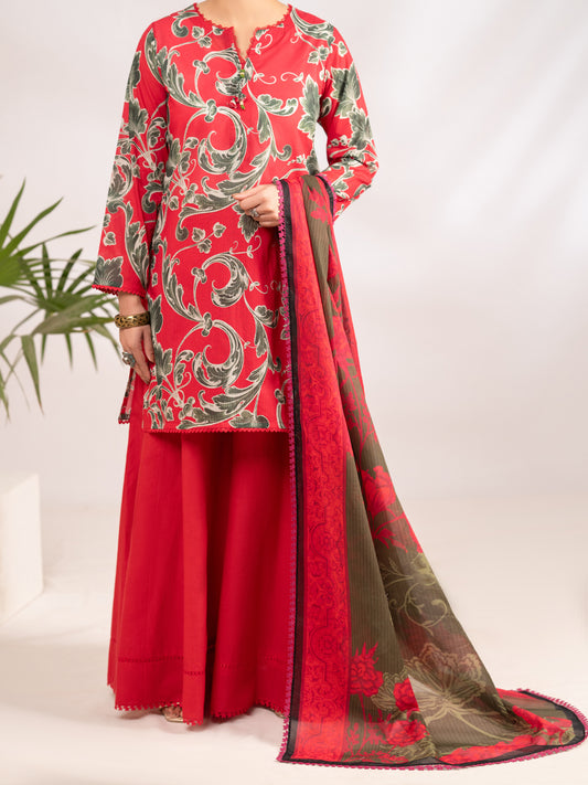 Fuchsia Lawn 3Pc Unstitched - ALP-3PS-2393