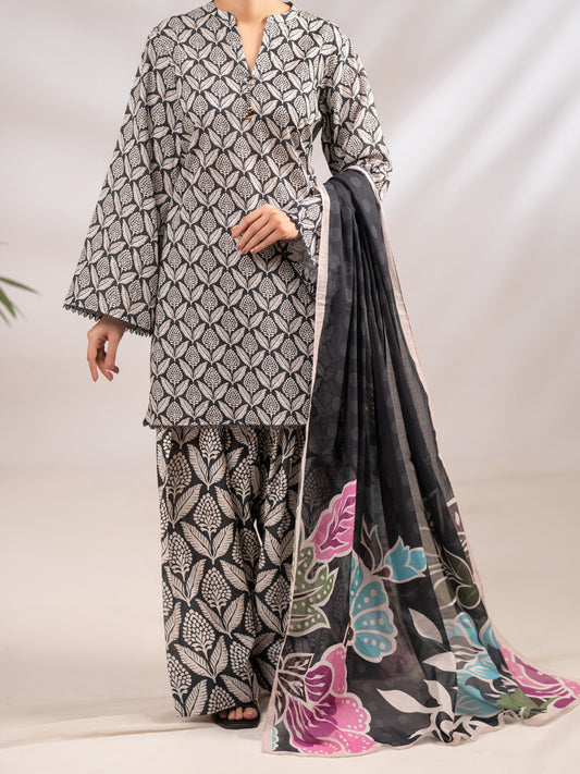 Grey Lawn 3Pc Stitched - ALP-3PS-2317