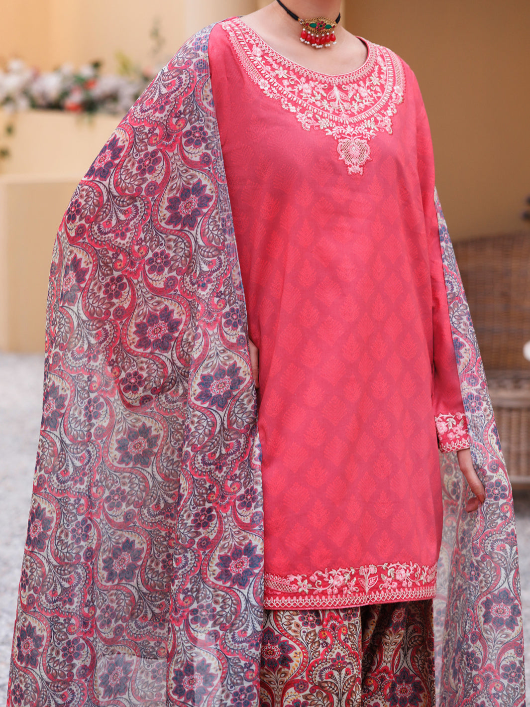 Light Pink Lawn Stitched 3Pc - ALP-3PS-2307