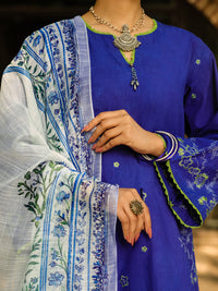 Blue Cambric 3Pc Stitched - ALP-3PS-2308
