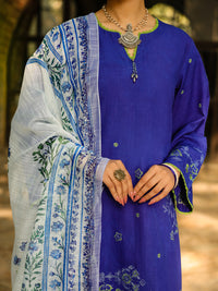 Blue Cambric 3Pc Stitched - ALP-3PS-2308