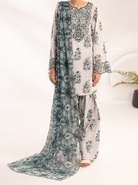 Teal Cambric 3Pc Stitched - ALP-3PS-2313