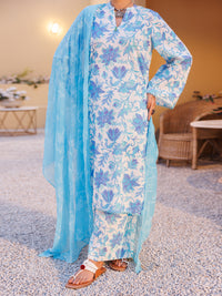 Ice Blue Lawn 3Pc Stitched - ALP-3PS-2315