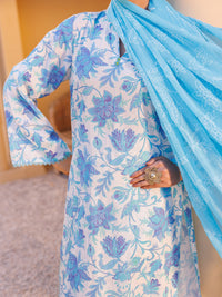 Ice Blue Lawn 3Pc Stitched - ALP-3PS-2315