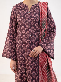 Maroon Lawn 3Pc Stitched - ALP-3PS-2319