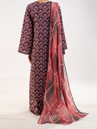Maroon Lawn 3Pc Stitched - ALP-3PS-2319
