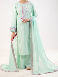 Light Green Lino Kara 3Pc Stitched - ALP-3PS-2320