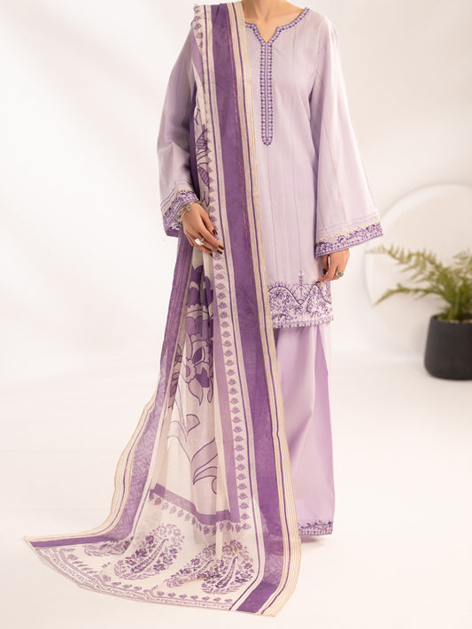 Light Purple Dobby Stitched 3Pc - ALP-3PS-2321