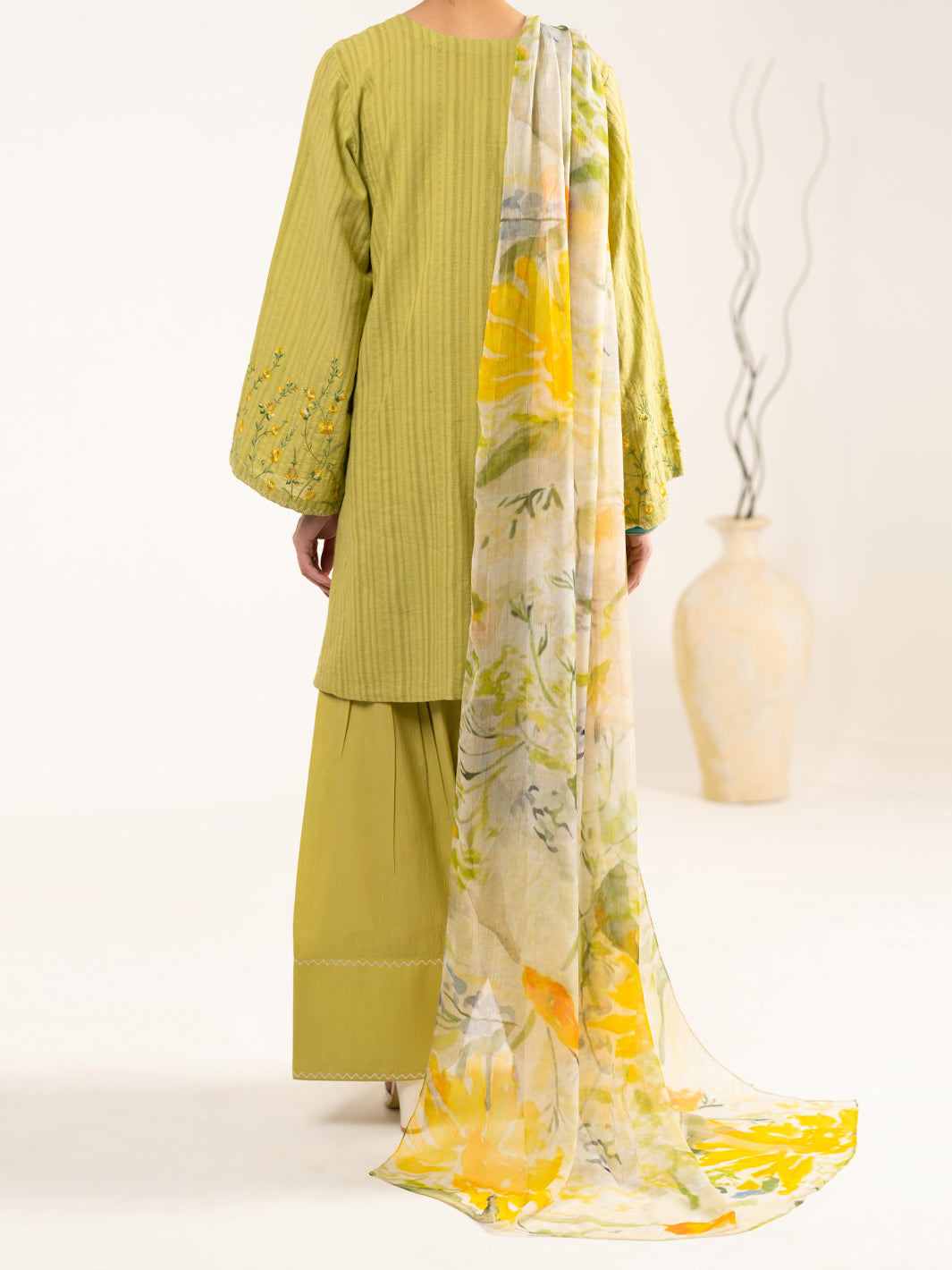 Green Dobby 3Pc Stitched - ALP-3PS-2325