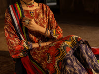 Maroon Stripe Cotton Stitched 3Pc - ALP-3PS-2326