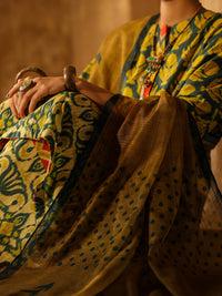 Mehndi Green Stripe Dobby Stitched 3Pc - ALP-3PS-2328