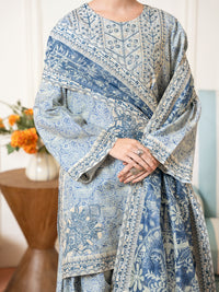 Light Blue Silk Lawn 3Pc Stitched - ALP-3PS-2332