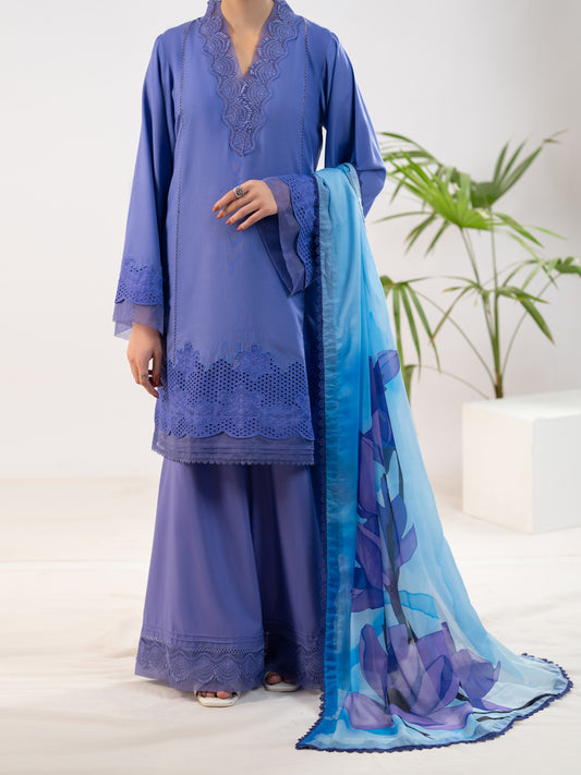 Purple Silk Lawn 3Pc Stitched - ALP-3PS-2342