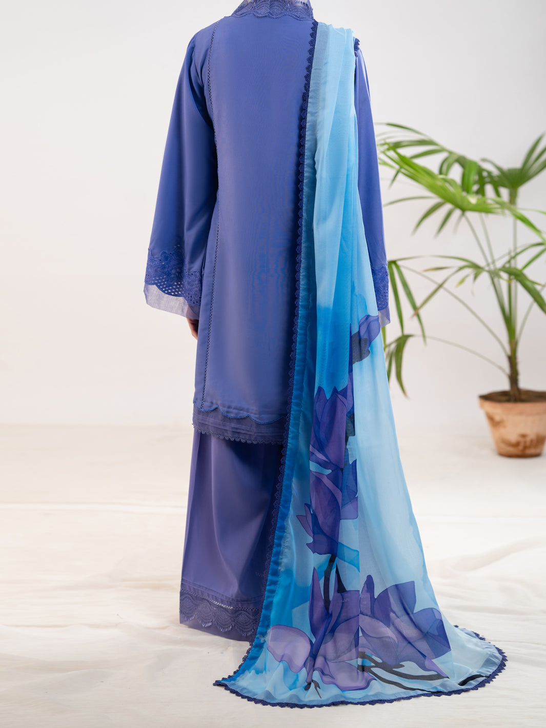 Purple Silk Lawn 3Pc Stitched - ALP-3PS-2342