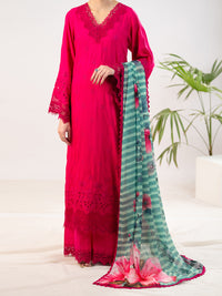 Fuchsia Silk Lawn 3Pc Stitched - ALP-3PS-2343
