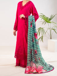 Fuchsia Silk Lawn 3Pc Stitched - ALP-3PS-2343