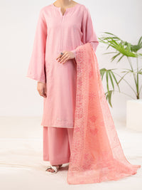 Pink Dobby Stitched 3Pc - ALP-3PS-2344