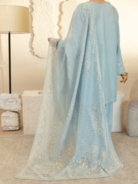 Sky Blue Dobby Stitched 3Pc - ALP-3PS-2345