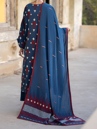 Blue Yarn Dyed Stitched 3Pc - ALP-3PS-2347
