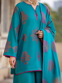 Green Yarn Dyed Stitched 3PC - ALP-3PS-2348