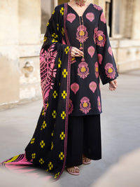 Black Yarn Dyed Stitched 3Pc - ALP-3PS-2349