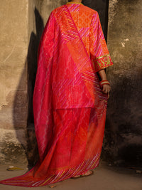 Orange Lino Kara 3Pc Stitched - ALP-3PS-2358