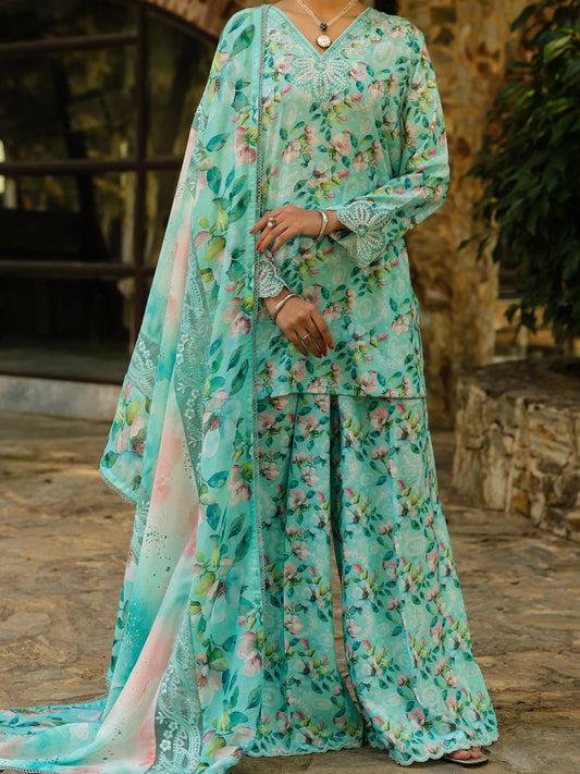 Light Green Poly-Lawn 3Pc Stitched - ALP-3PS-2359